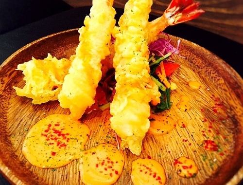 海老の天ぷらコチジャンマヨソース