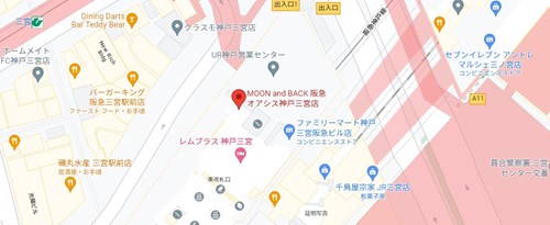 Moon and BACK 阪急オアシス神戸三宮店の店舗&アクセス情報