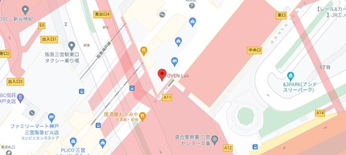 オーブンラボ JR三ノ宮店のアクセス情報