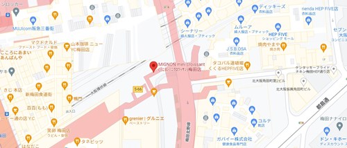 MIGNON(ミニヨン) 梅田店のアクセス情報