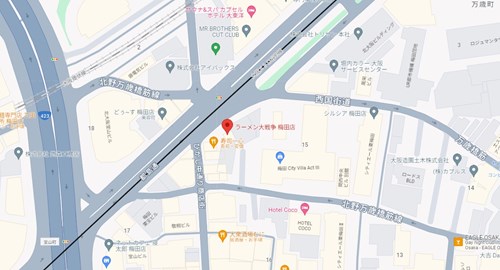 ラーメン大戦争 梅田店のアクセス情報