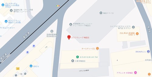 ジラフクレープ 6号 梅田店のアクセス